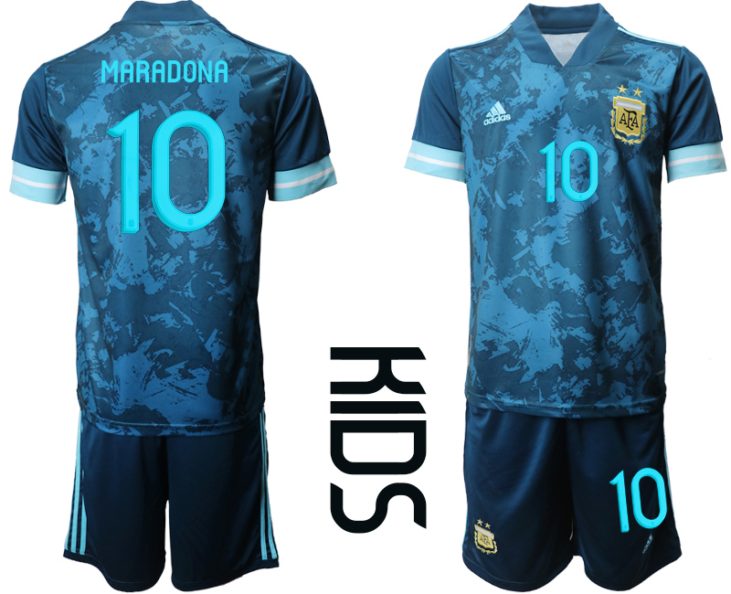 Youth 2020-2021 Season National team Argentina awya blue #10 Soccer Jersey